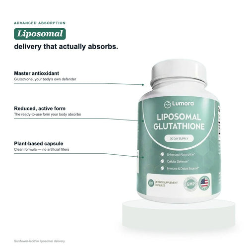 Lumora Liposomal Glutathione — Skin Glow, Immune & Detox Support (60 Capsules)