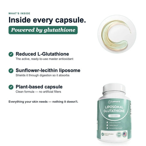 First Order Free Bonus — Lumora Liposomal Glutathione — Skin Glow, Immune & Detox Support (60 Capsules)