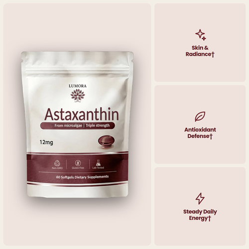 Lumora Astaxanthin 12mg Softgels