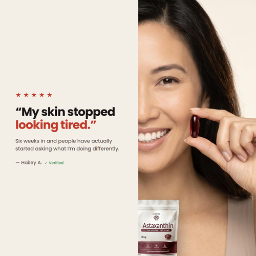 First order free bonus Lumora Astaxanthin 12mg Softgels